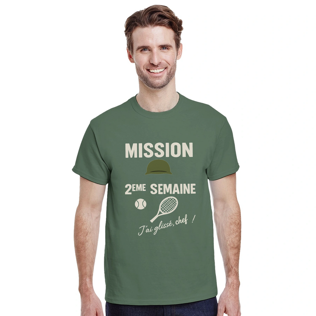 T-shirt game Mission 2eme Semaine Tennis t shirt enthusiasts stylish tee comfort passion sport high quality materials ideal court today love S M L XL XXL