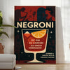 Affiche élégante cocktail Negroni noir gris idéale intérieur disponibles 30x40 incontournable déco cadre