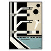 captivating essence Bauhaus movement Exhibition Poster minimalist design blue black artwork space modern masterpiece gift unique wall art available standalone print