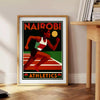 Affiche Nairobi Athletics Sport 28 une œuvre dynamique esprit couleurs gris orange vibrantes espace disponibles cm pièce unique décor disponible cadre