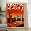 captivante thème football Londres un design moderne noir vert une touche dynamique décoration poster unique dimensions cm 50x70 espace œuvre disponibles A4 A0