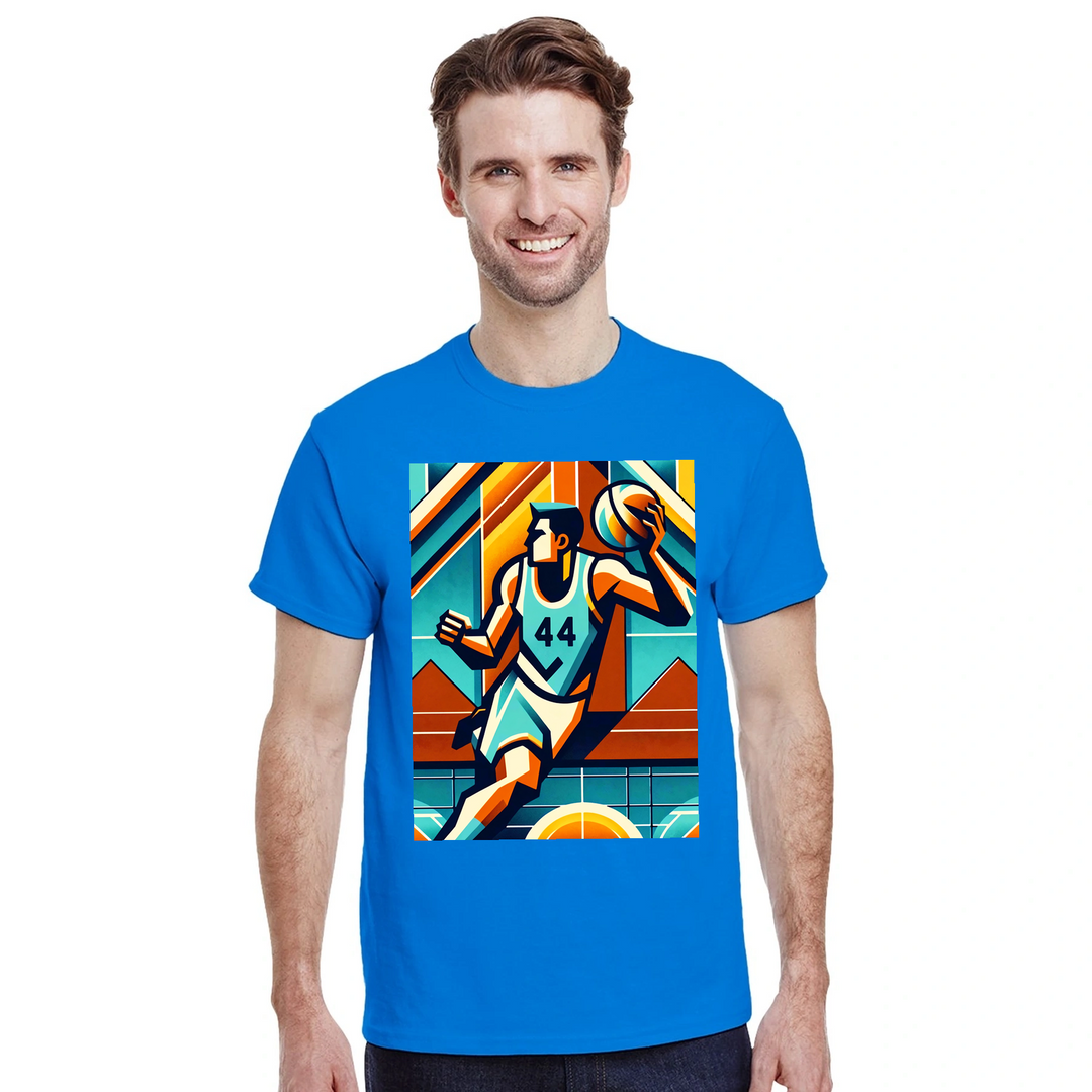 T-shirt T - shirt unique thème basketball parfait passionnés sport design dynamique style terrain occasion pièce garde-robe amour jeu taille S M L XL XXL