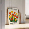 enchanting allure Amsterdam flower market botanical poster captivating vintage print green white available dimensions space timeless art prints