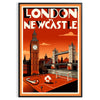 captivante thème football Londres un design moderne noir vert une touche dynamique décoration poster unique dimensions cm 50x70 espace œuvre disponibles A4 A0