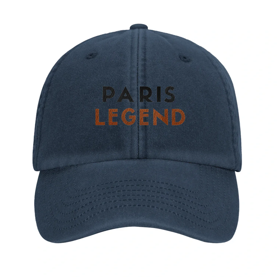 Vintage Cap Tennis Paris Legend 3 mit gesticktem Design aus 100% gebürsteter Baumwolle. Ideal für lässige Outfits