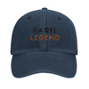 Vintage Cap Tennis Paris Legend 3 mit gesticktem Design aus 100% gebürsteter Baumwolle. Ideal für lässige Outfits