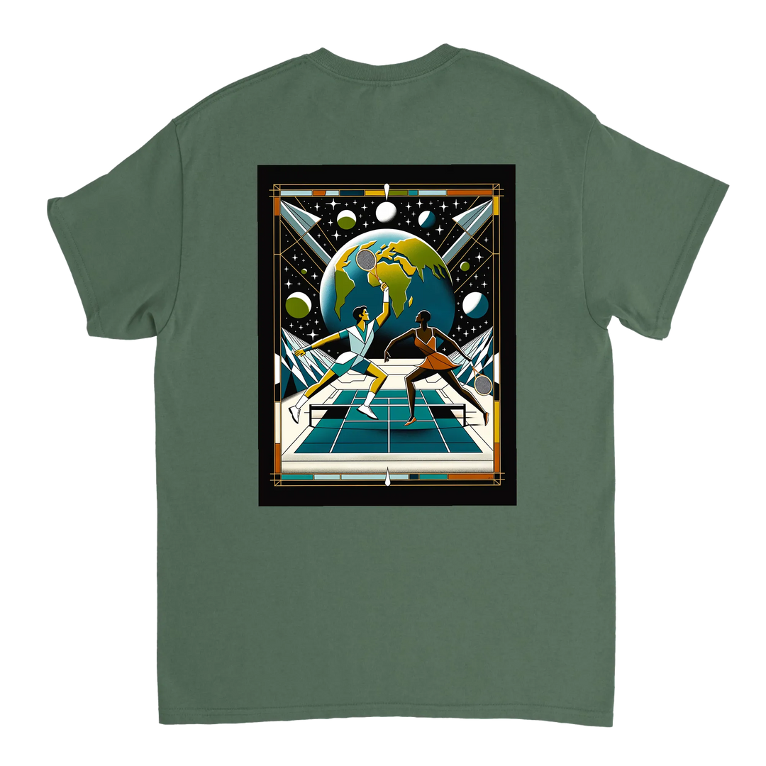 T-shirt Tennis Moon, design único que combina amor pelo ténis com um toque celestial. Confortável e estiloso, disponível em v