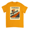Image Gold de Turin Italy Cyclisme Tshirt [color:gold] [view:front]