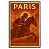 vibrant Paris Equitation 2 poster dynamic shades yellow green equestrian Parisian enthusiasts splash color room available A4 cm A0
