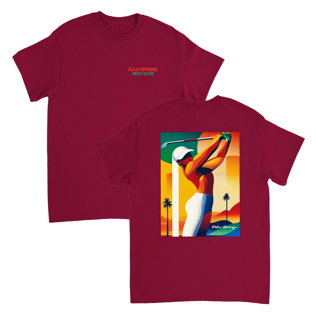 T-shirt style course Palm Springs golf t shirt vibrant design sunny golfscape tee perfect enthusiast greens relaxing today sizes S M L XL XXL