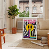 space Go Flow motivational poster vibrant white orange eye piece available dimensions splash inspiration room frame