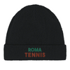 Image Black de Beanie Roma Tennis  - Cotton Bio, Embroidered Design