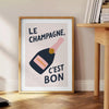 キッチンにぴったりのエレガントなシャンパンをテーマにしたモノクロポスター。サイズは50x70または30x40から選べ、額装または額なしで購入可能。フランス製の高解像度印刷で、洗練されたアートをお楽しみください。