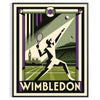 esprit Wimbledon Affiche élégante couleurs noir orange Parfaite passionnés tennis œuvre format 50x70 30x40 style intérieur pièce unique sublimez décor disponible cadre