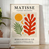 Póster Matisse Papiers Découpés com cores vibrantes em verde e laranja, ideal para amantes da arte. Disponível em vários tama