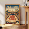 Plakat tenisowy Madrid w intensywnych odcieniach zieleni i czerwieni, dostępny w rozmiarach 50x70 lub 30x40. Idealny dla miło