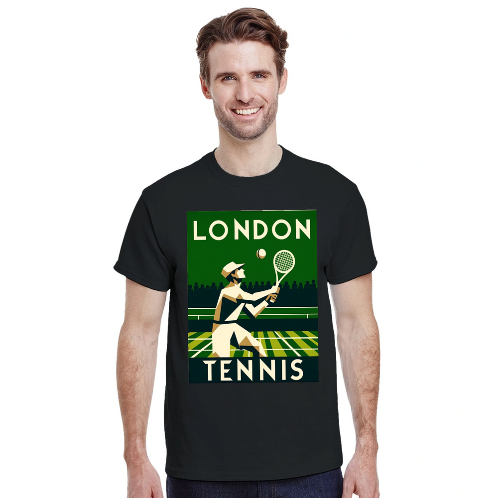 T-shirt style London Tennis T shirt perfect fusion sport fashion unique design essence heart tee ideal players fans today love game S M L XL XXL