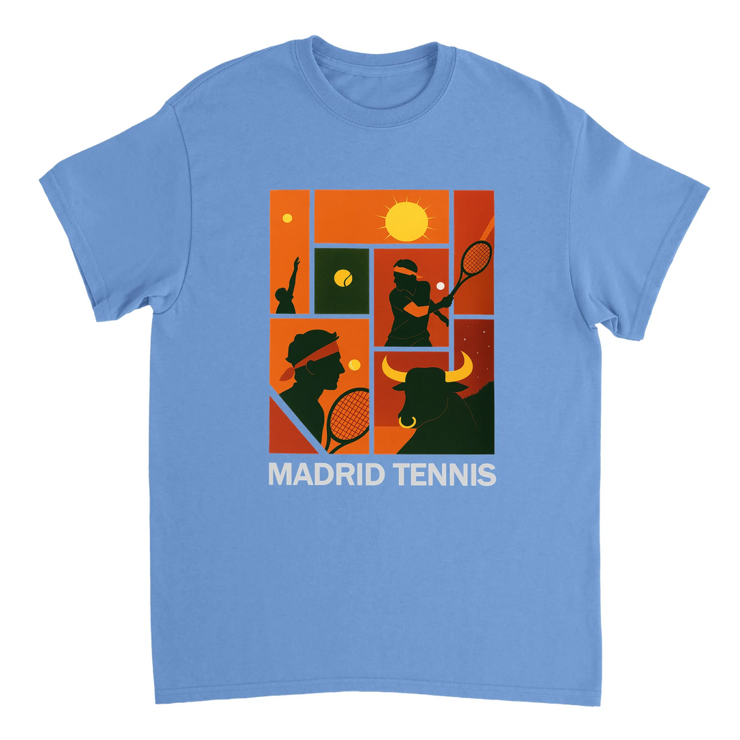 Madrid Tennis T-shirt med Rafa Nadal, perfekt för tennisälskare. Tillverkad av mjuk bomull för komfort och stil, både på och