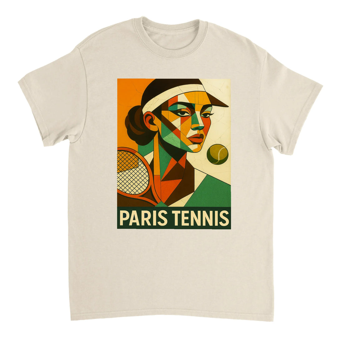 Image Natural de Paris Cubist Tennis Tshirt [color:natural] [view:front]