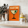 affiche élégante sophistiquée thème martini cocktail couleurs noir orange décoration intérieure un incontournable disponibles A4 cm A0