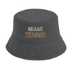 Miami Tennis 2 Brodé Bob un élégant éco-responsable 100 % coton bio OCS une protection solaire UPF50 style durabilité chapeau tendance environnement