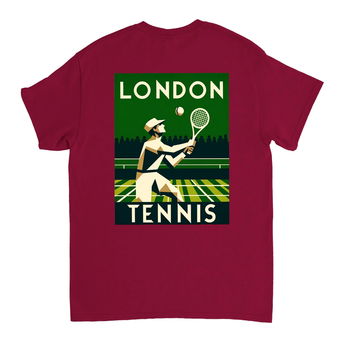 Koszulka tenisowa inspirowana Londynem, idealna dla fanów i graczy. Wykonana z wysokiej jakości bawełny, łączy styl z komfort