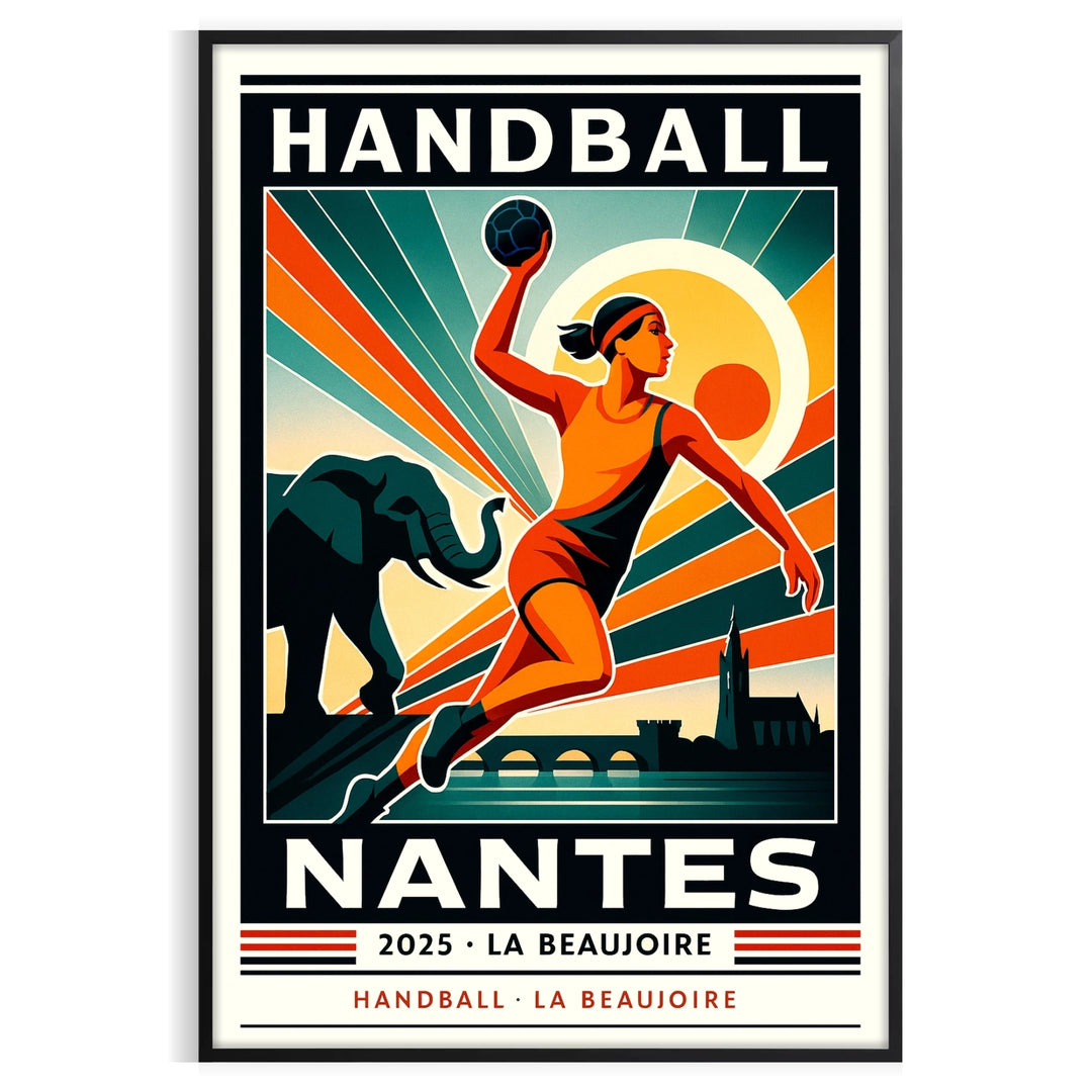 space handball sport poster bold red black design room sports enthusiasts eye art piece available cm today sizes A4 A0