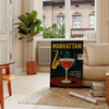 Affiche élégante thème cocktail Manhattan nuances noir gris intérieur pièce style irrésistible formats cm autres options A4 60×80 A0