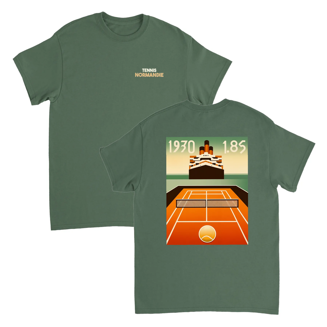 T-shirt Nomandie Tennis, perfetto per giocatori e appassionati, combina comfort e stile con un design audace