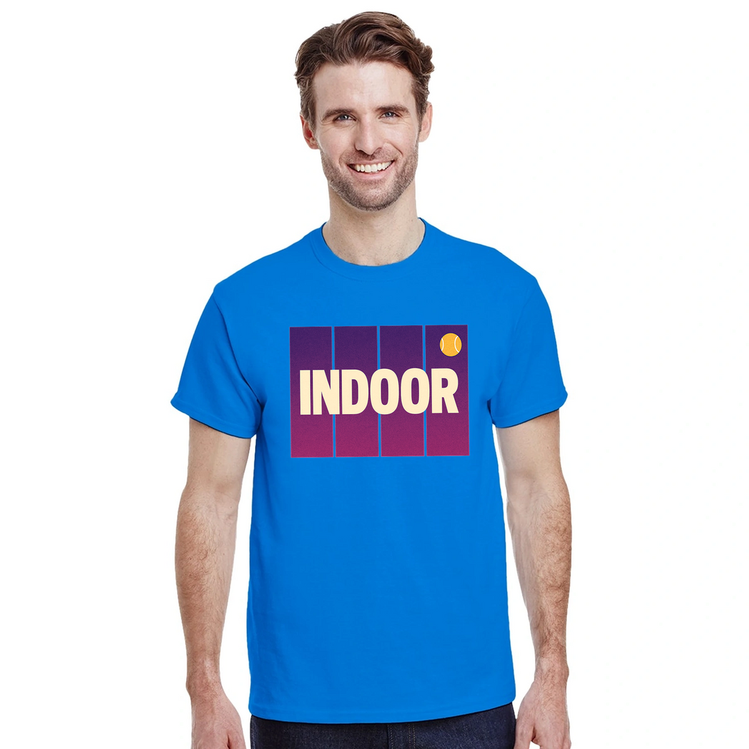 Camiseta de ténis indoor, perfeita para entusiastas do desporto, feita em algodão durável e confortável