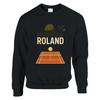 Mission Roland Tennis Sweater un pull épais doux grâce mélange 50 % coton polyester une filature jet air boulochage coutures tricot imprimé élasthanne unisexe confortable coupe classique