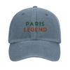 Vintage Tennis Paris Legend Cap mit gesticktem Design, aus 100% gebürsteter Baumwolle, lässiger Look mit vorgekrümmtem Schirm