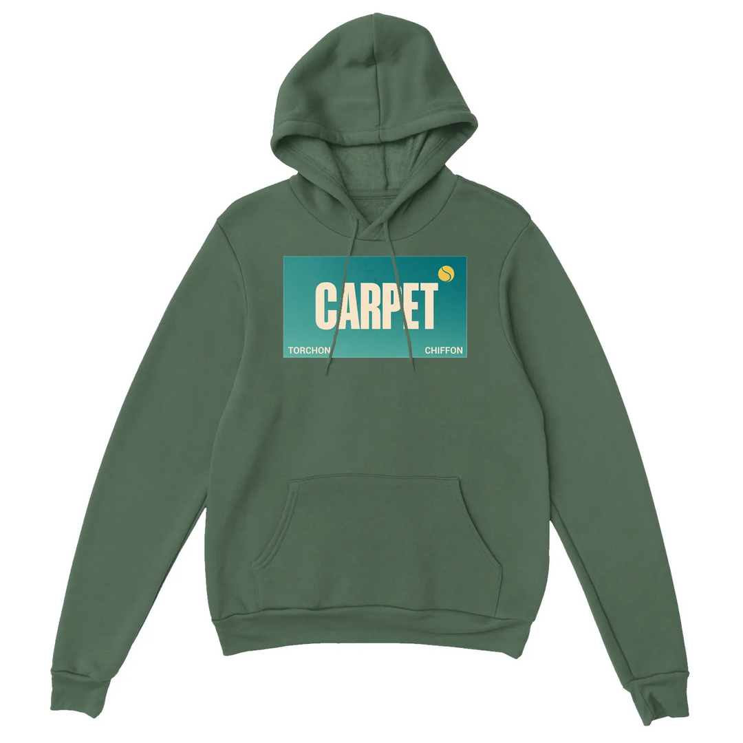 Tochon Chiffon Carpet Tennis un sweat capuche épais confortable idéal tous 50 % coton polyester douceur durabilité doublée poche ventrale poignets côtelés incontournable le style confort