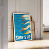 waves stunning Surf Holiday 2 poster gray blue palette artwork perfect beach lovers today vibrant dimensions cm space sanctuary sizes A4 A0