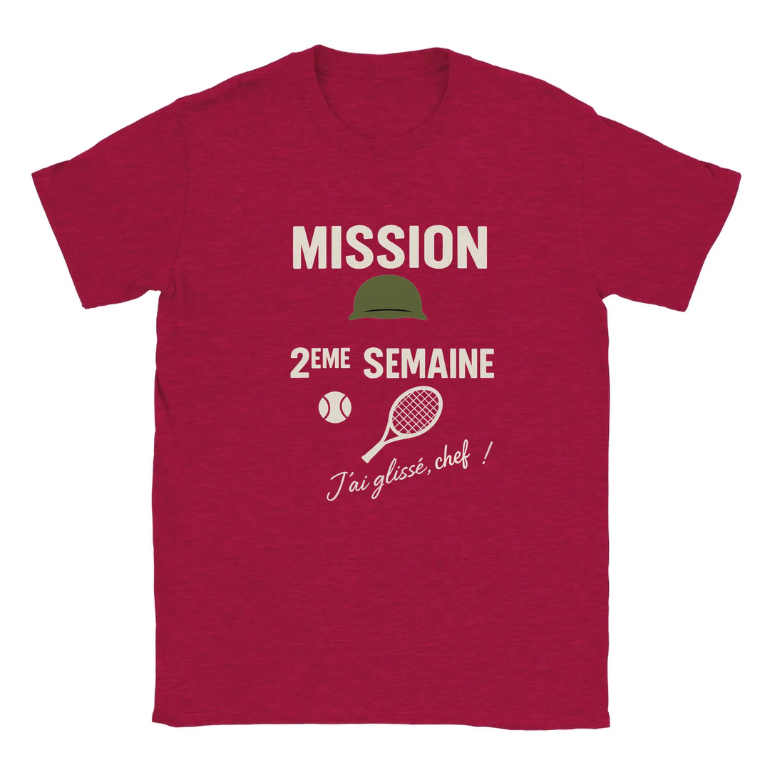 Image Red de Mission 2eme Semaine Tennis Tshirt 4