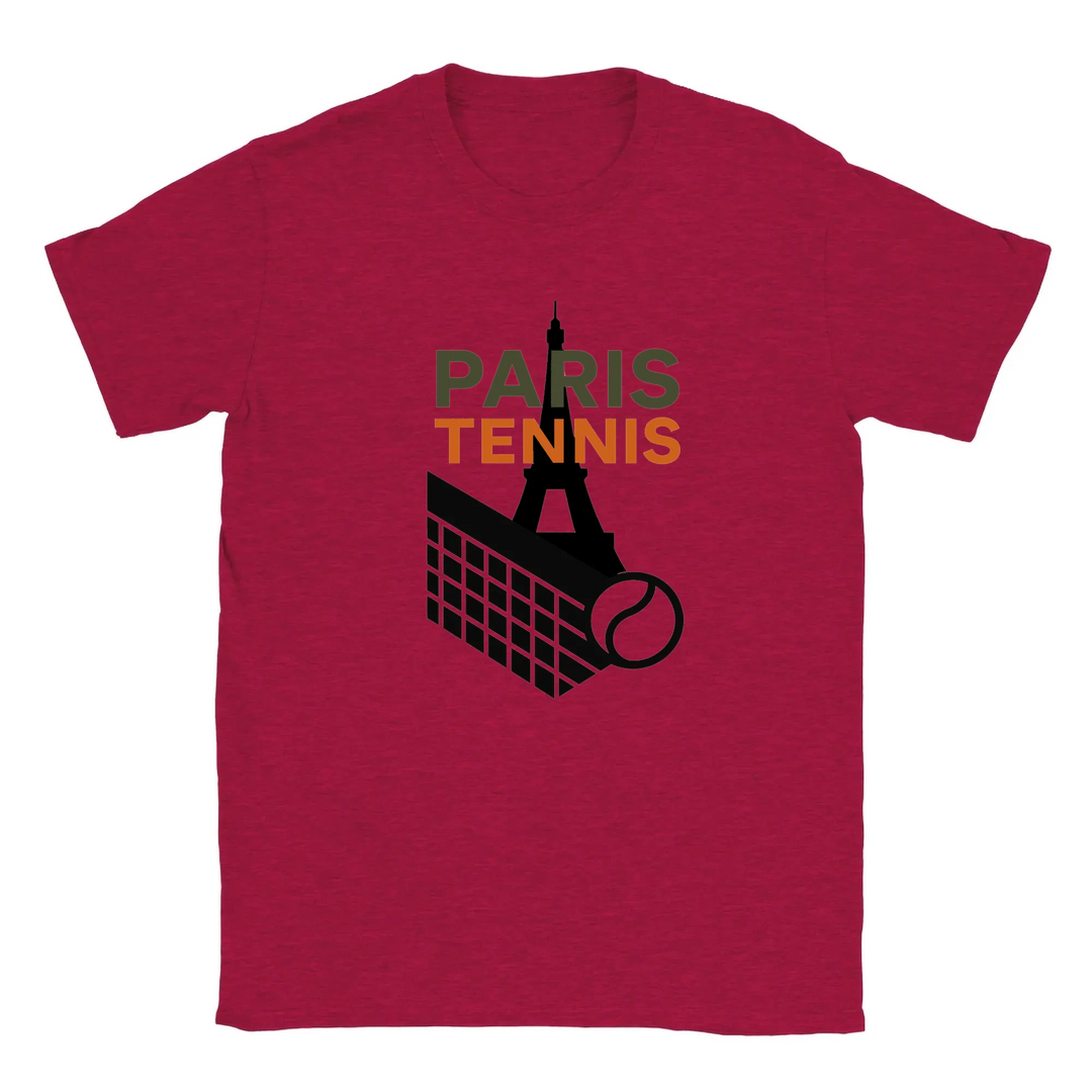 Camiseta de tenis Paris 10, elegante y cómoda, inspirada en la Ciudad del Amor. Ideal para amantes del tenis y la moda. Dispo