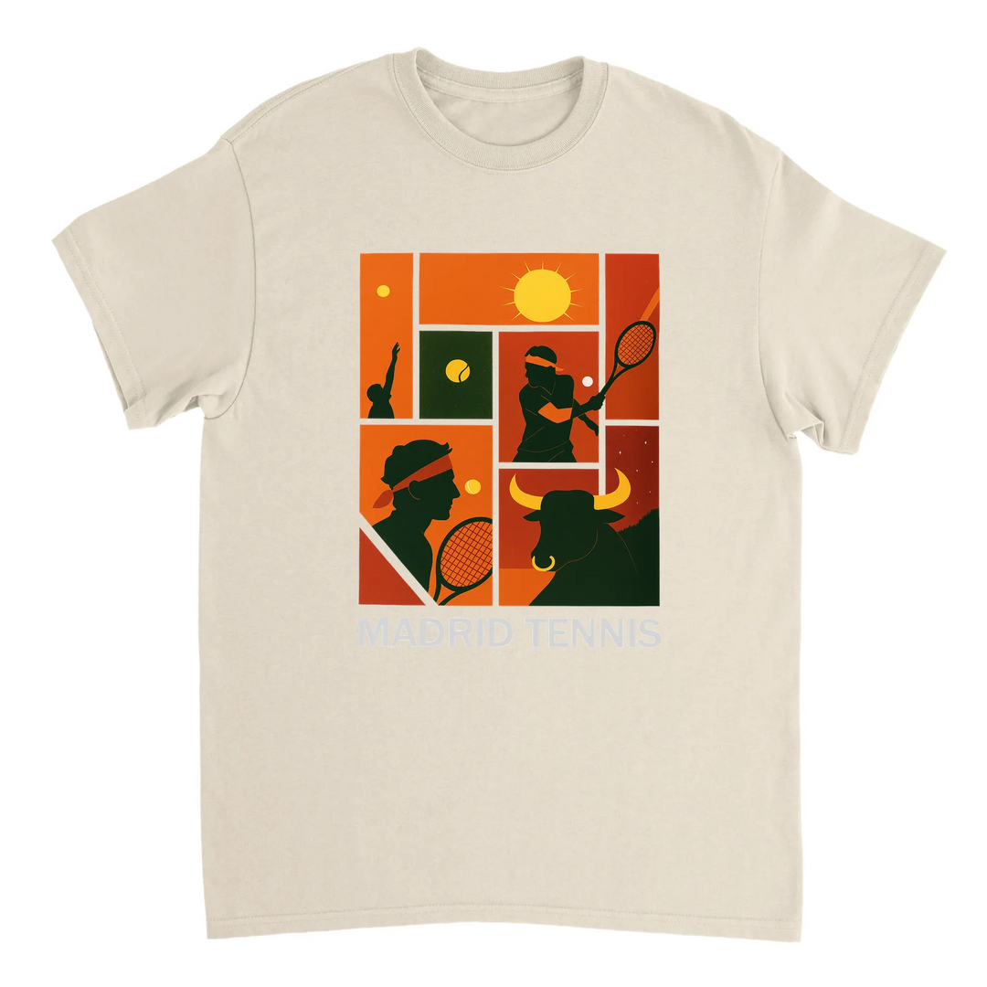 Madrid Tennis T-shirt med Rafa Nadal, perfekt för tennisälskare. Tillverkad av mjuk bomull för komfort och stil, både på och