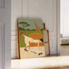 art relaxation Lazy Day Motivation poster brown green hues tranquil touch space dimensions today unframed styles