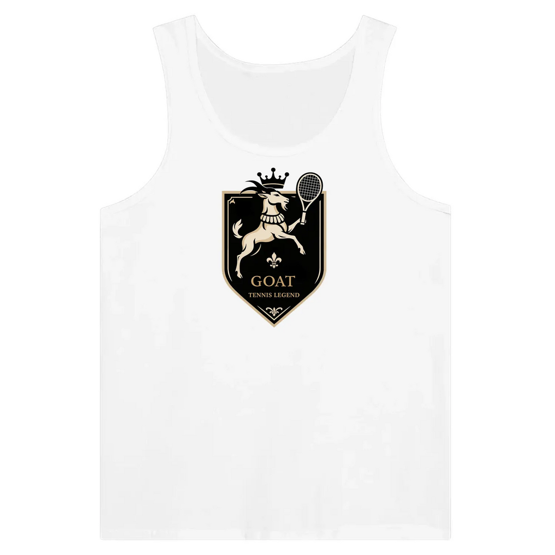 Αθλητική μπλούζα Tank Tennis Legend GOAT2, unisex, με μοντέρνα γραμμή και στρογγυλή λαιμόκοψη, φτιαγμένη από 100% χτενισμένο