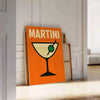 affiche élégante sophistiquée thème martini cocktail couleurs noir orange décoration intérieure un incontournable disponibles A4 cm A0