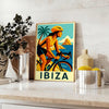Affiche Ibiza 20 vibrante teintes vertes rouges une touche dynamique décoration amateurs cyclisme style disponible dimensions 50x70 30x40 espace version