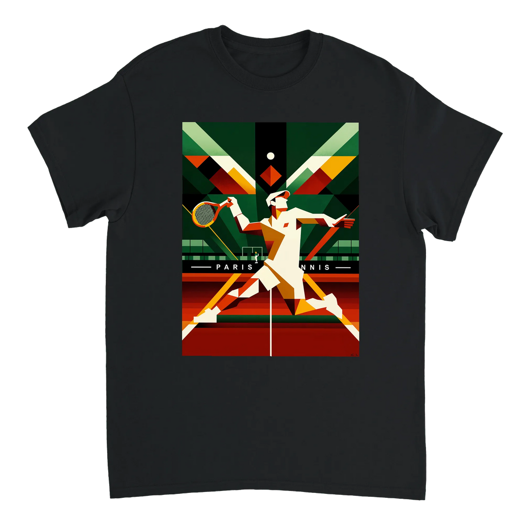 T-shirt τένις Παρισιού με κομψό σχέδιο, ιδανικό για γήπεδο και καθημερινές εμφανίσεις