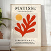 space vibrant Henri Matisse poster bold black orange hues iconic Papiers Découpés 23 series decor stunning wall art available framed unframed prints A4 cm A0