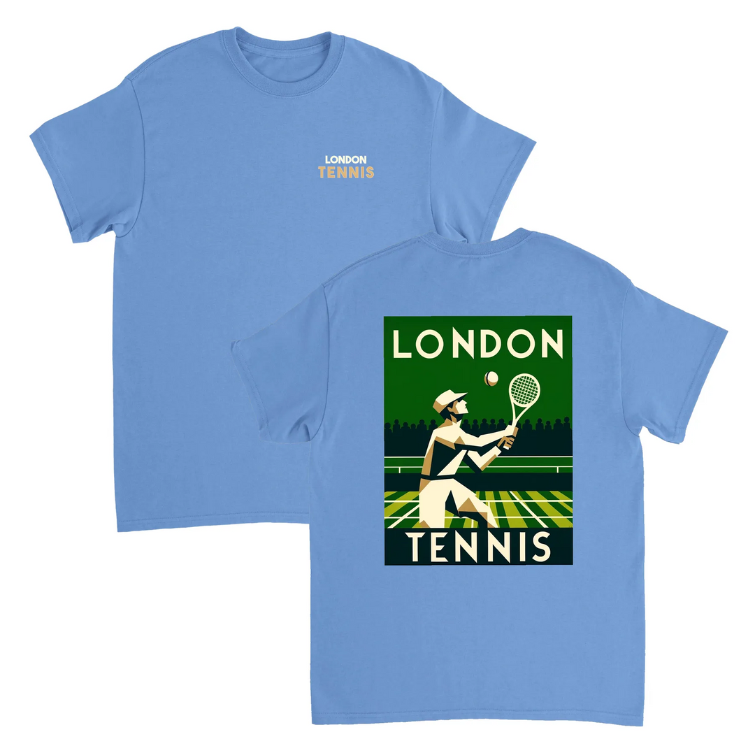 Koszulka tenisowa inspirowana Londynem, idealna dla fanów i graczy. Wykonana z wysokiej jakości bawełny, łączy styl z komfort