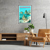 space captivating Bali Beach poster serene blue waves warm brown sands stunning wall art touch paradise room perfect gift nature lovers frame print today