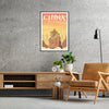 elegance China stunning white gray poster sophistication space wall art print perfect gift enthusiasts A4 cm A0 dimensions