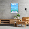 space Corfu Greece poster serene blend gray blue hues stunning wall art essence breathtaking landscapes thoughtful gift stylish artwork addition A4 cm A0 forma