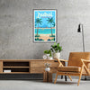 allure Dubai stunning travel poster sophisticated gray blue hues wall art artwork ideal gift enthusiast sizes A4 cm A0 space today