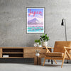 visual journey majestic Mount Fuji breathtaking red gray poster travel lovers striking wall art ideal gift space decor unique print
