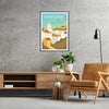 heart Lisbon stunning travel poster elegant shades gray blue wall art thoughtful gift piece touch wanderlust room sizes A4 cm A0